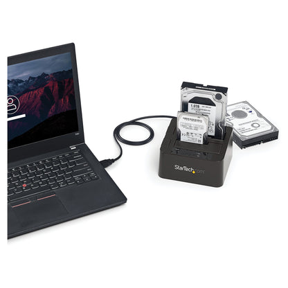 D StarTech USB 3.1 GEN 2 DUAL-BAY DOCK