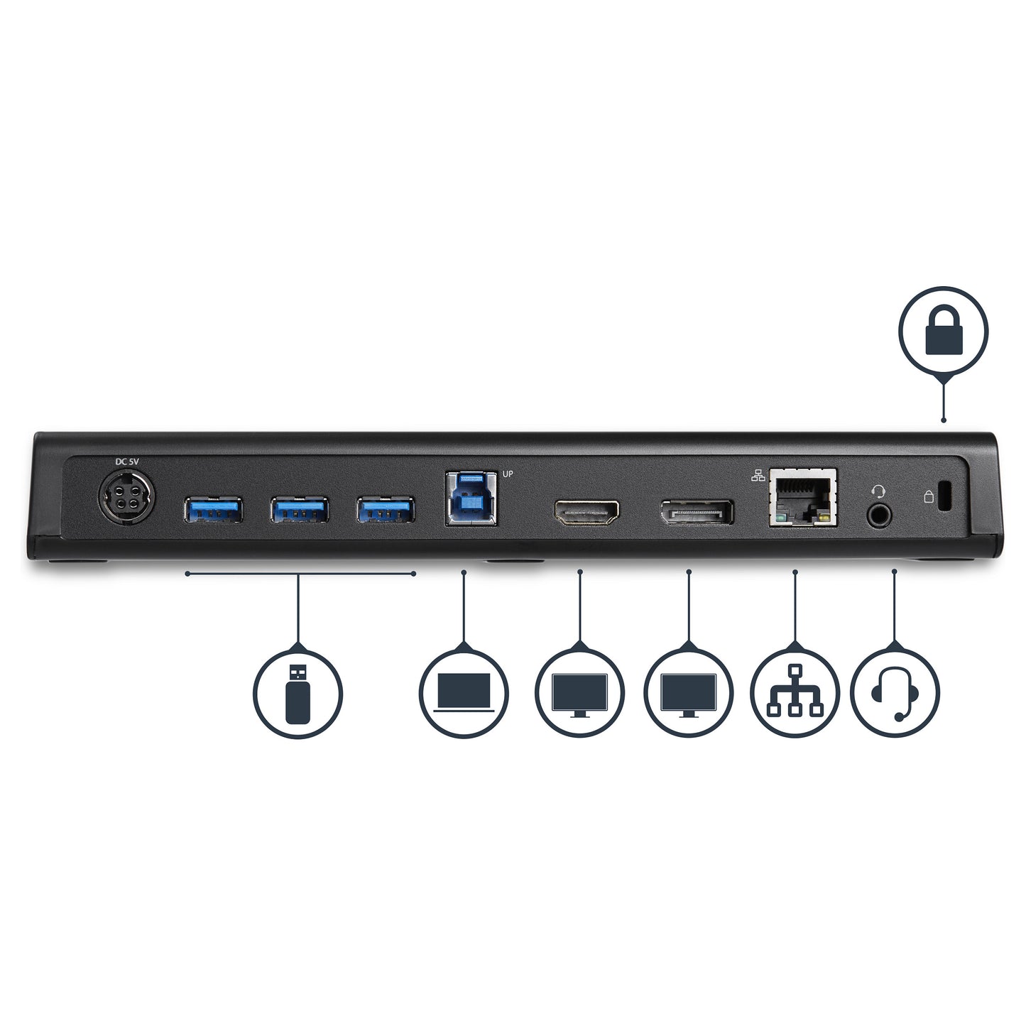 D StarTech USB3 4K LAPTOP DOCKING STATION