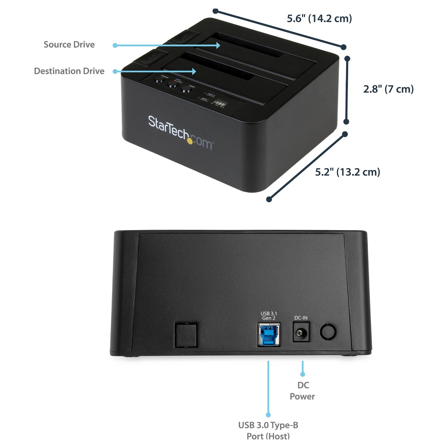 D StarTech USB 3.1 HDD DUPLICATOR DOCK