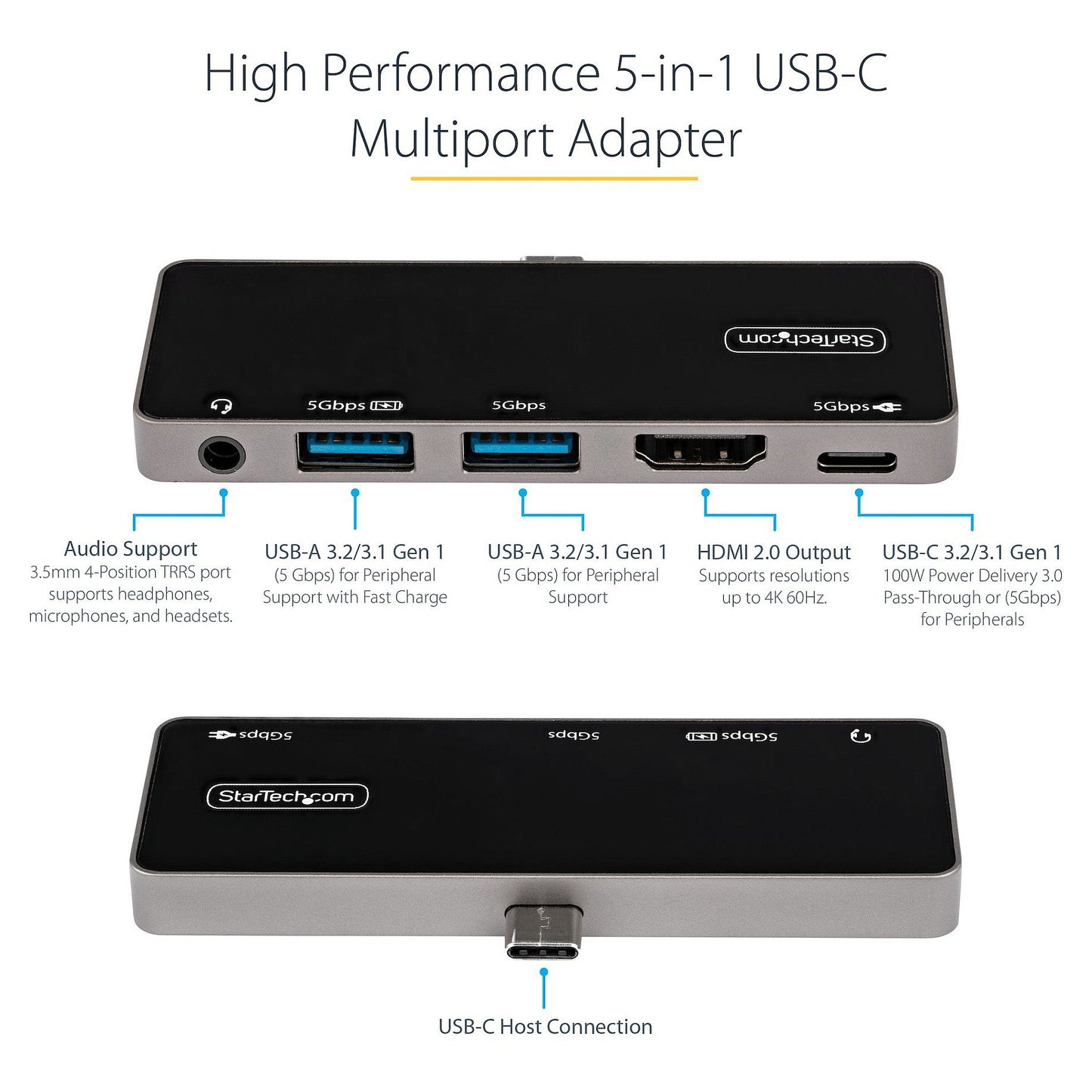 D StarTech USB C MULTIPORT ADAPTER 4K