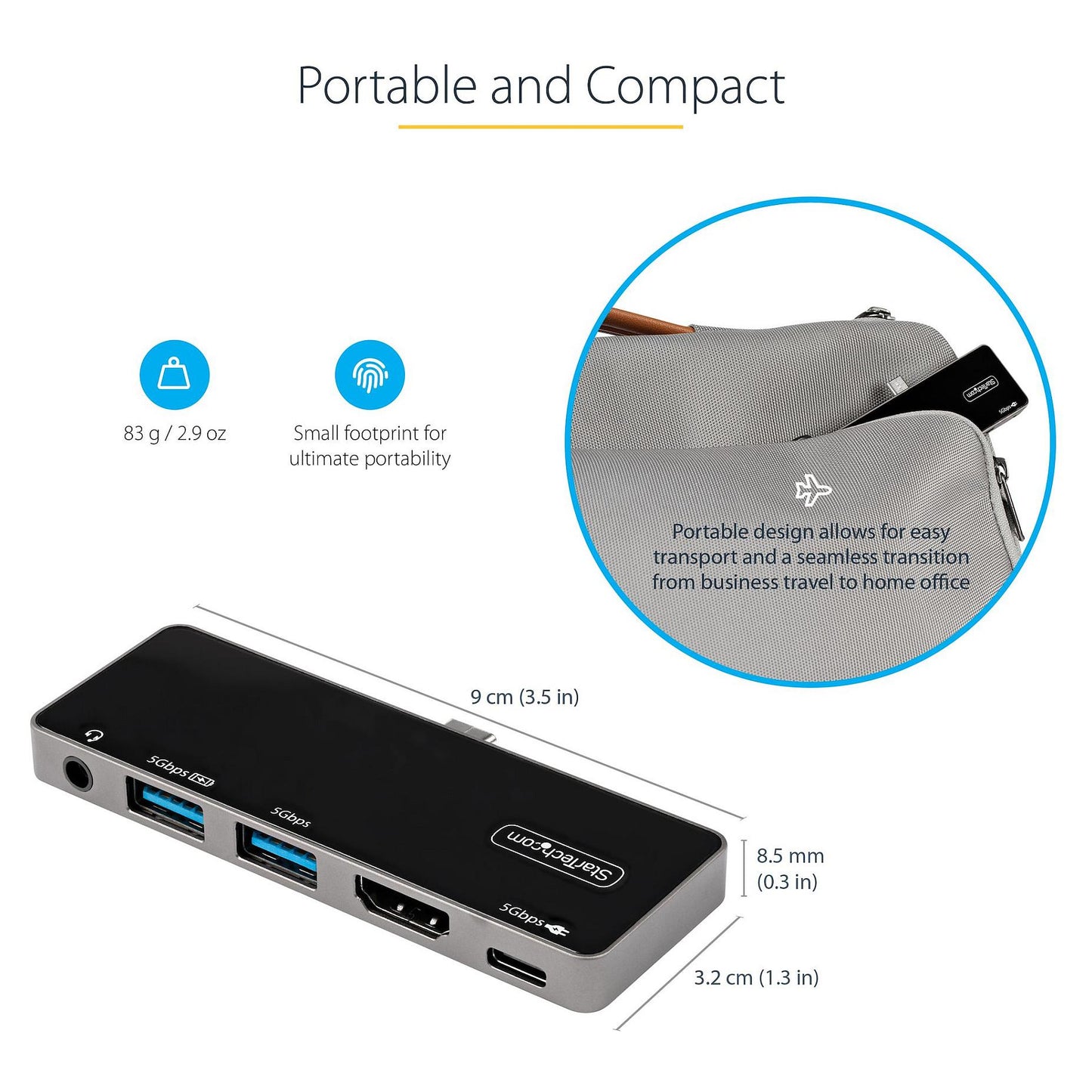 D StarTech USB C MULTIPORT ADAPTER 4K