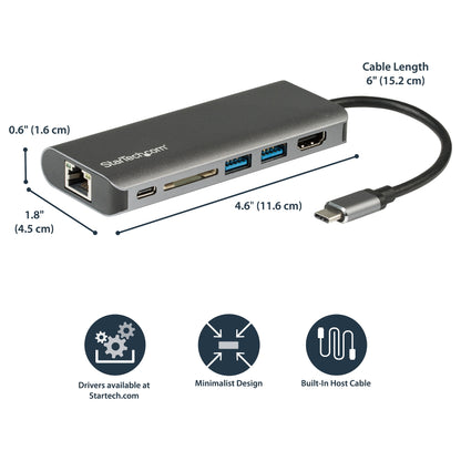 D StarTech USB C ADAPTER - HDMI - SD - PD