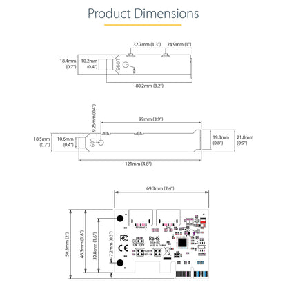 D StarTech SATA III RAID PCIE CARD 2PT