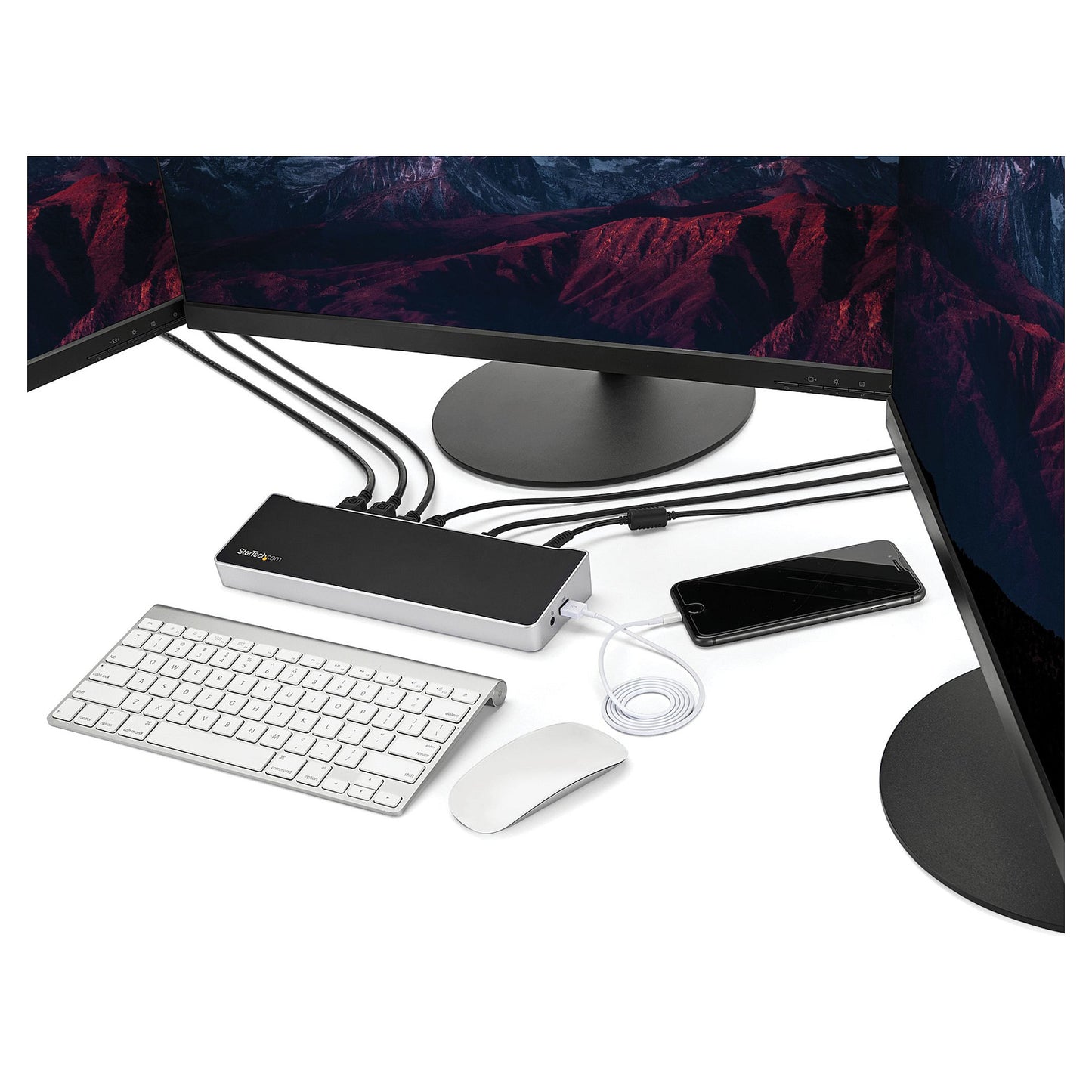 D StarTech TRIPLE 4K USB-C DOCK - 100W PD