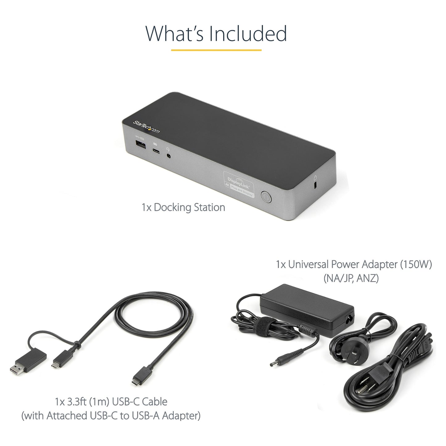 D StarTech UNIVERSAL DOCK USB-C + USB 3.0