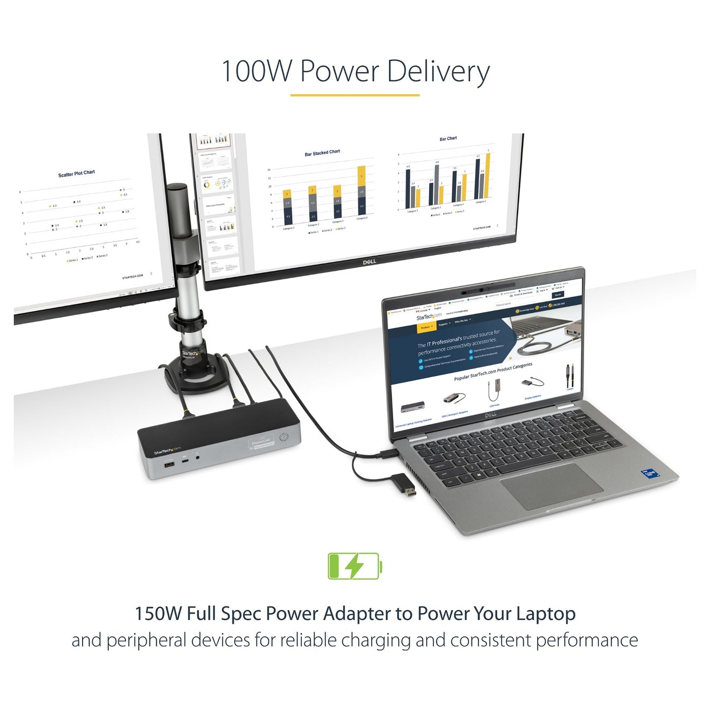 D StarTech UNIVERSAL DOCK USB-C + USB 3.0
