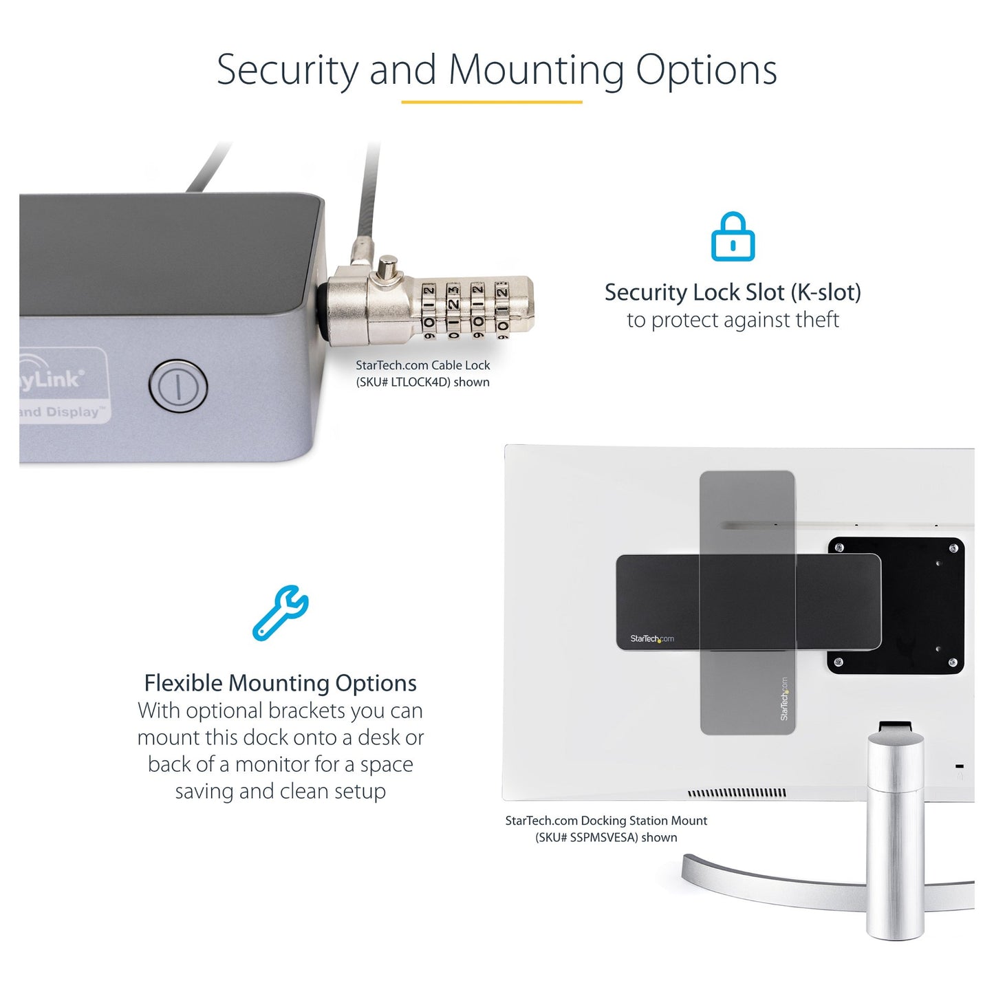 D StarTech UNIVERSAL DOCK USB-C + USB 3.0