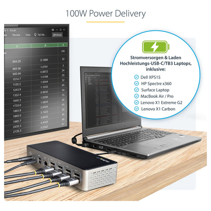 D StarTech QUAD MONITOR USB-C DOCK 4K60