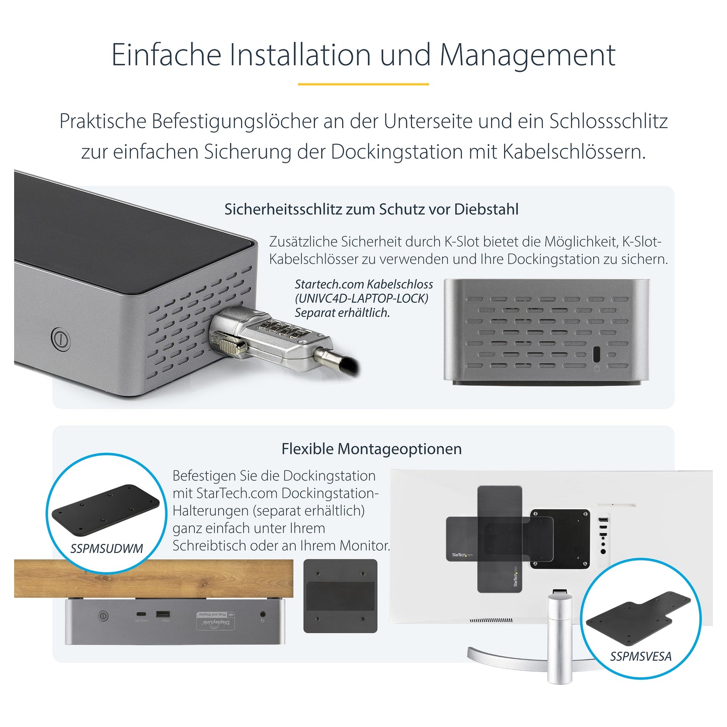 D StarTech QUAD MONITOR USB-C DOCK 4K60