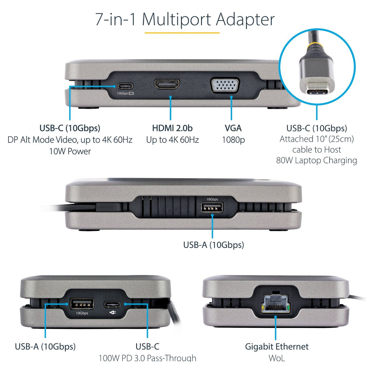 D StarTech USB-C MULTIPORT ADAPTER