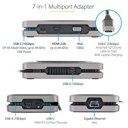 D StarTech USB-C MULTIPORT ADAPTER