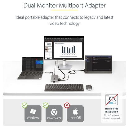 D StarTech USB-C MULTIPORT ADAPTER