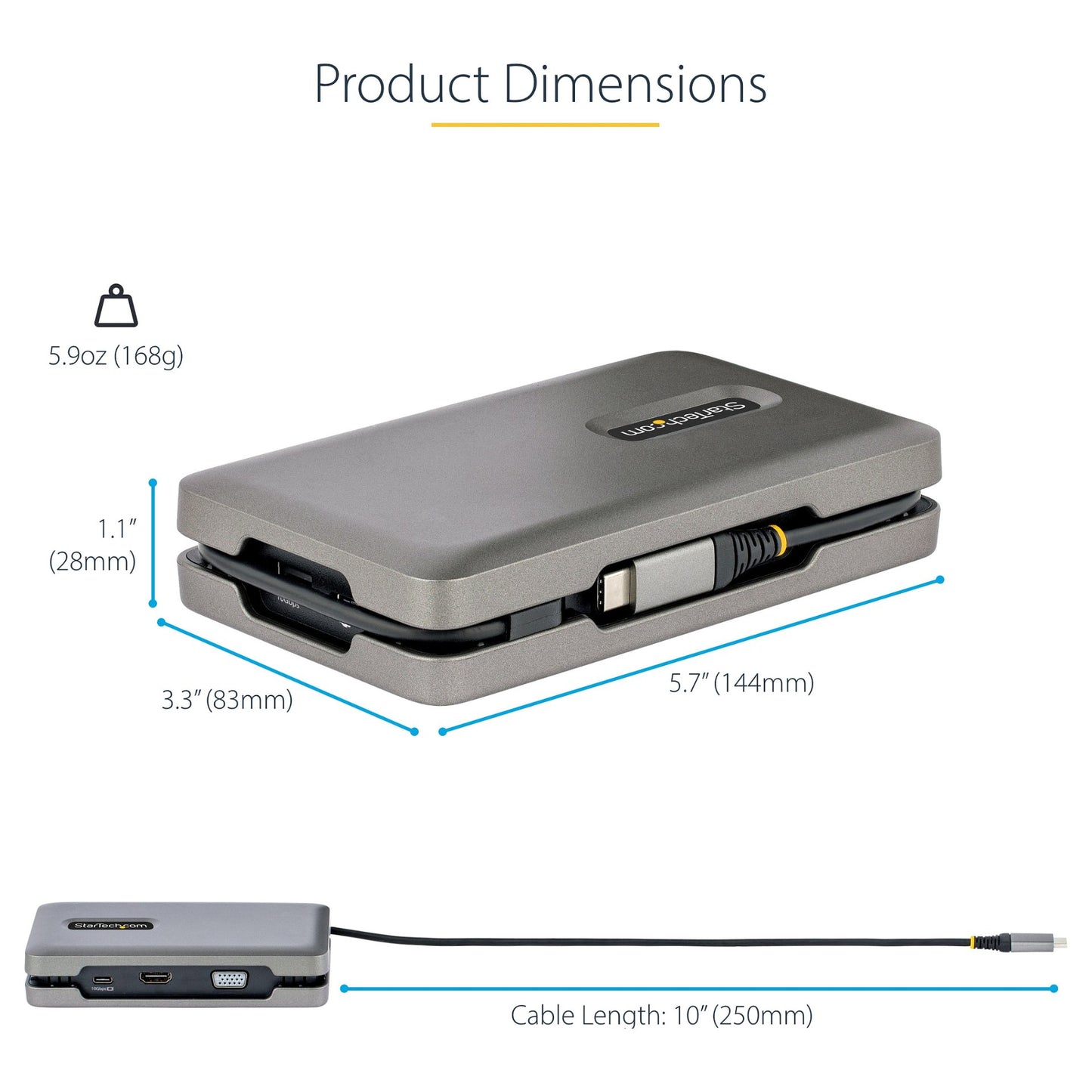 D StarTech USB-C MULTIPORT ADAPTER