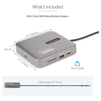 D StarTech USB C MULTIPORT ADAPTER