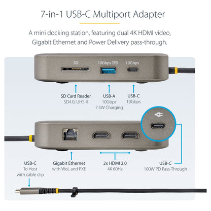 D StarTech USB C MULTIPORT ADAPTER