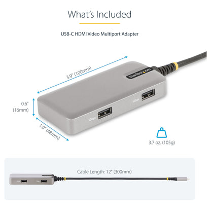 D StarTech USB-C MULTIPORT ADAPTER HDMI