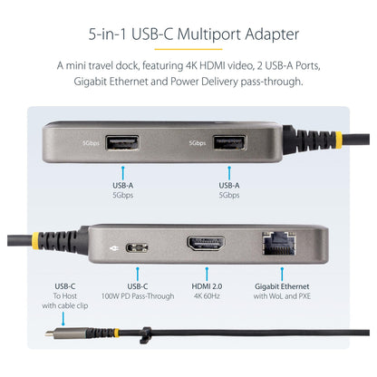 D StarTech USB-C MULTIPORT ADAPTER HDMI