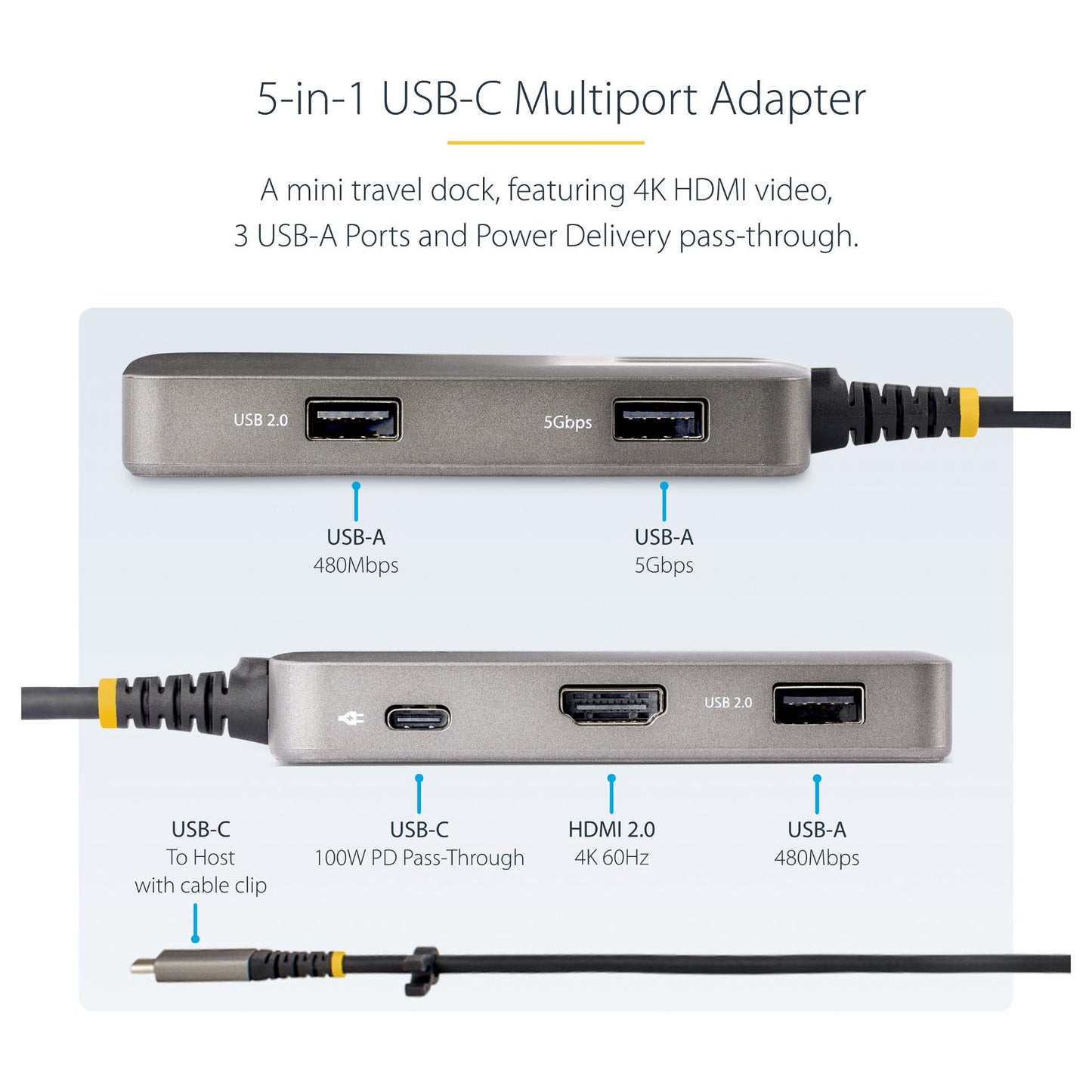 D StarTech USB-C MULTIPORT ADAPTER HDMI