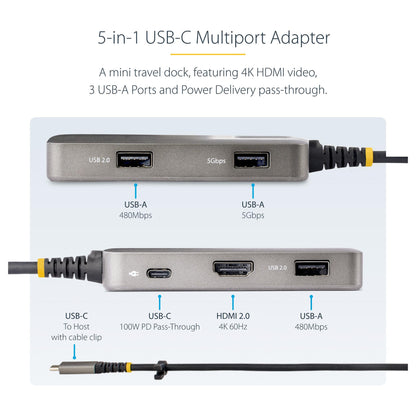 D StarTech USB-C MULTIPORT ADAPTER HDMI