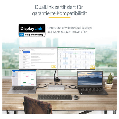 D StarTech 129UE-USBC-KVM-DOCK