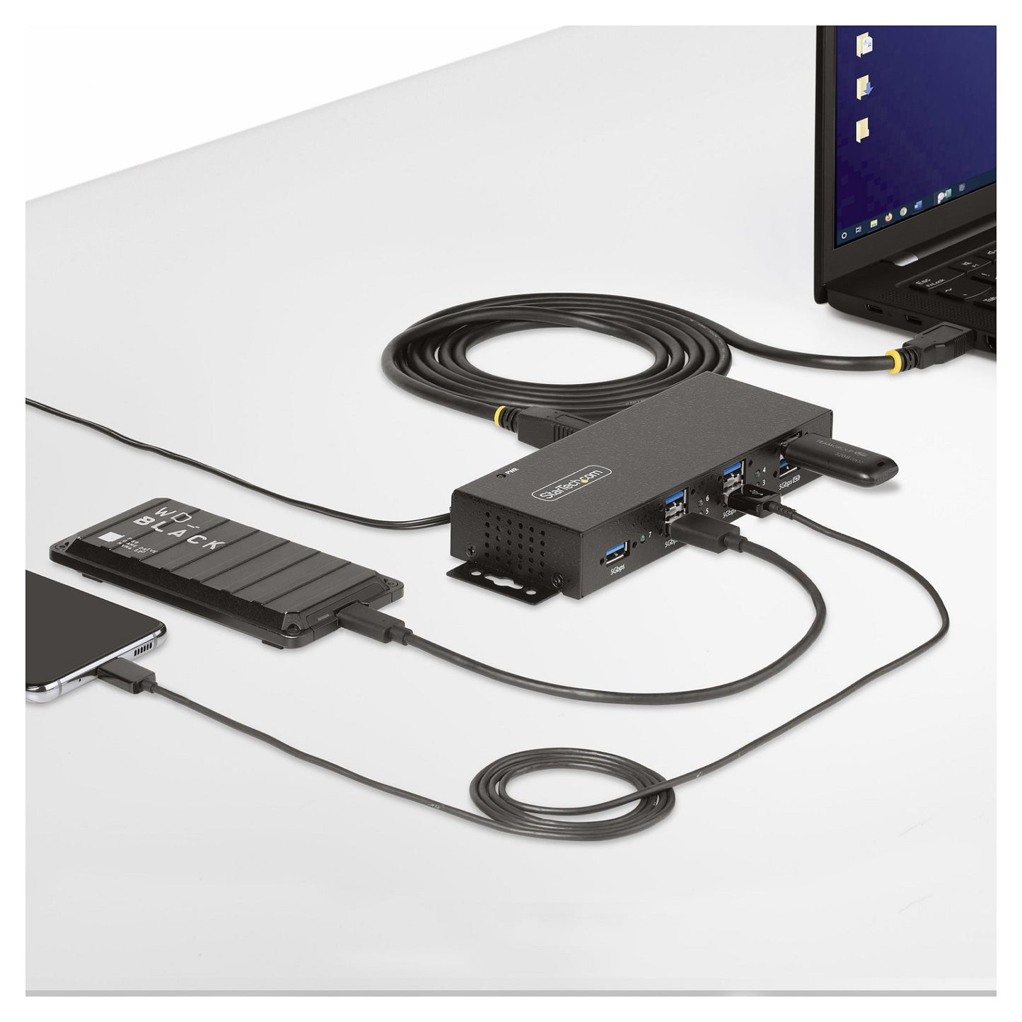 D StarTech 7PT MANAGED INDUSTRIAL USB HUB