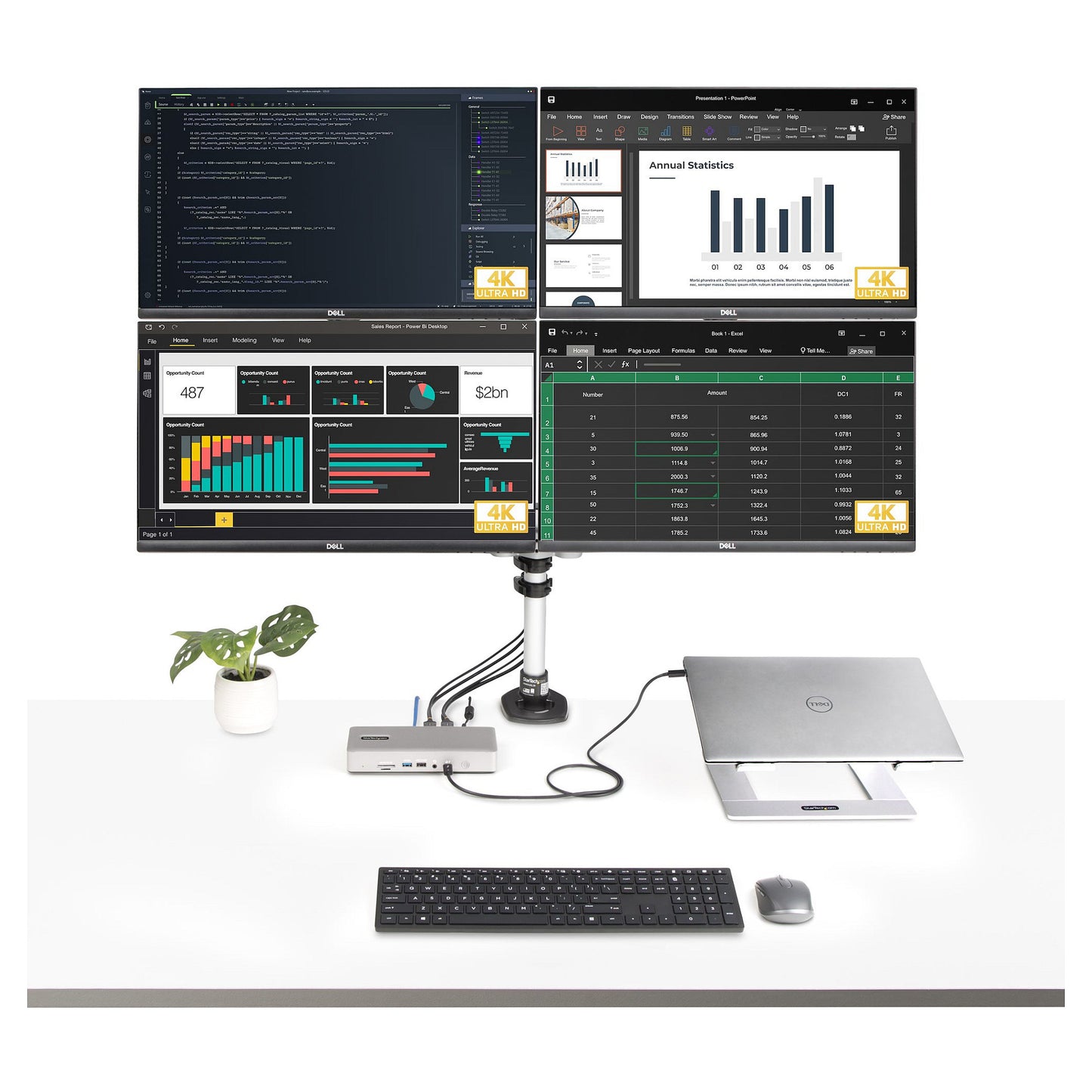D StarTech THUNDERBOLT 4 DOCK 2X HDMI/DP
