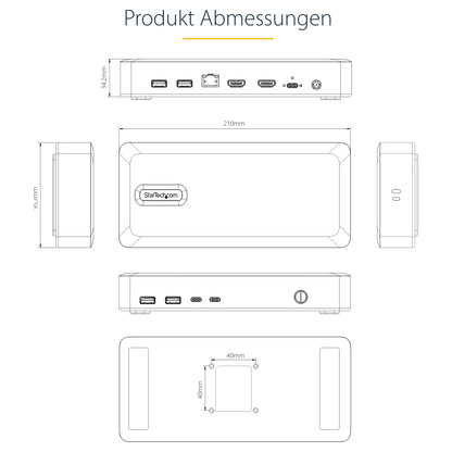 D StarTech USB4 DOCKING STATION DUAL 4K