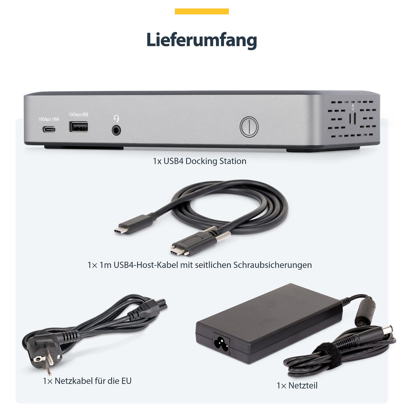 D StarTech 3X MONITOR USB4 DOCK 100W PD