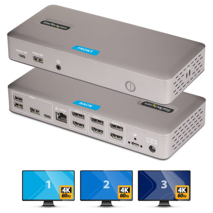 D StarTech 3X MONITOR USB4 DOCK 100W PD