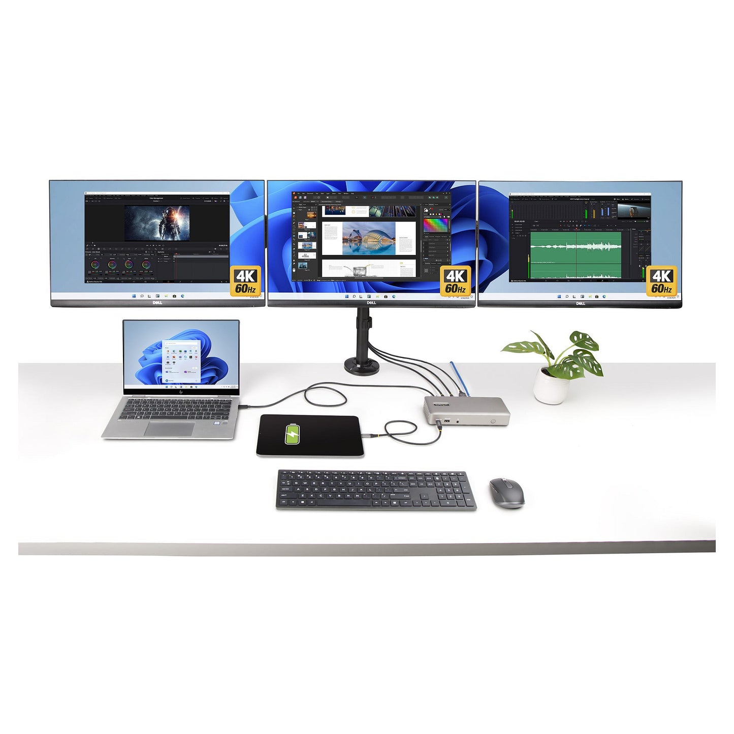 D StarTech 3X MONITOR USB4 DOCK 100W PD