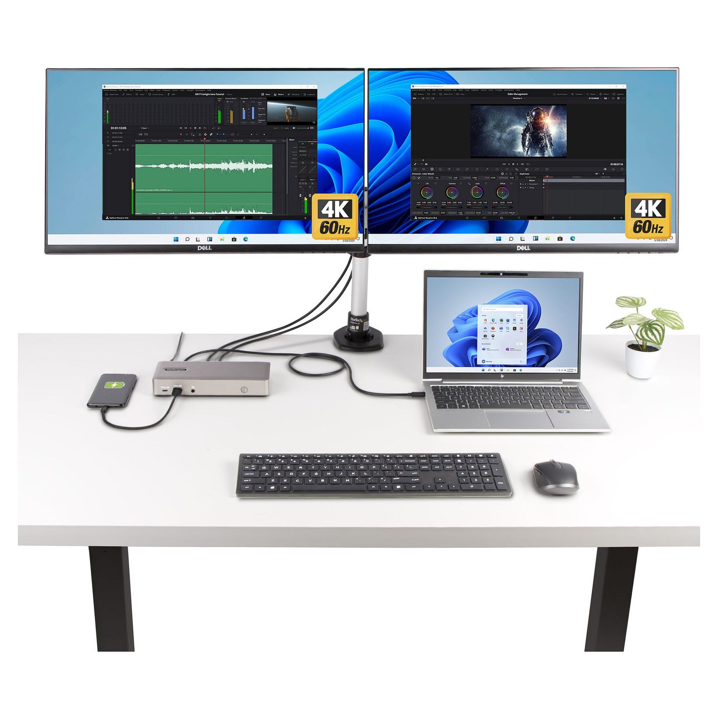 D StarTech 3X MONITOR USB4 DOCK 100W PD