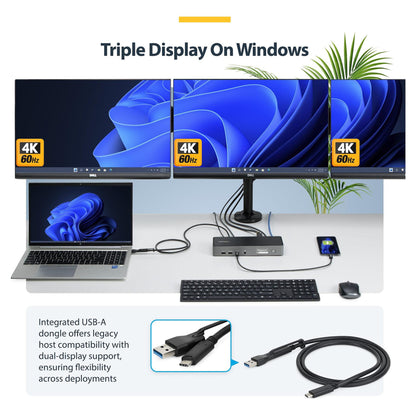 D StarTech 3X MONITOR DOCKING STATION