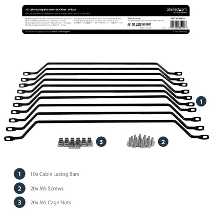 StarTech CABLE LACING BARS 104MM