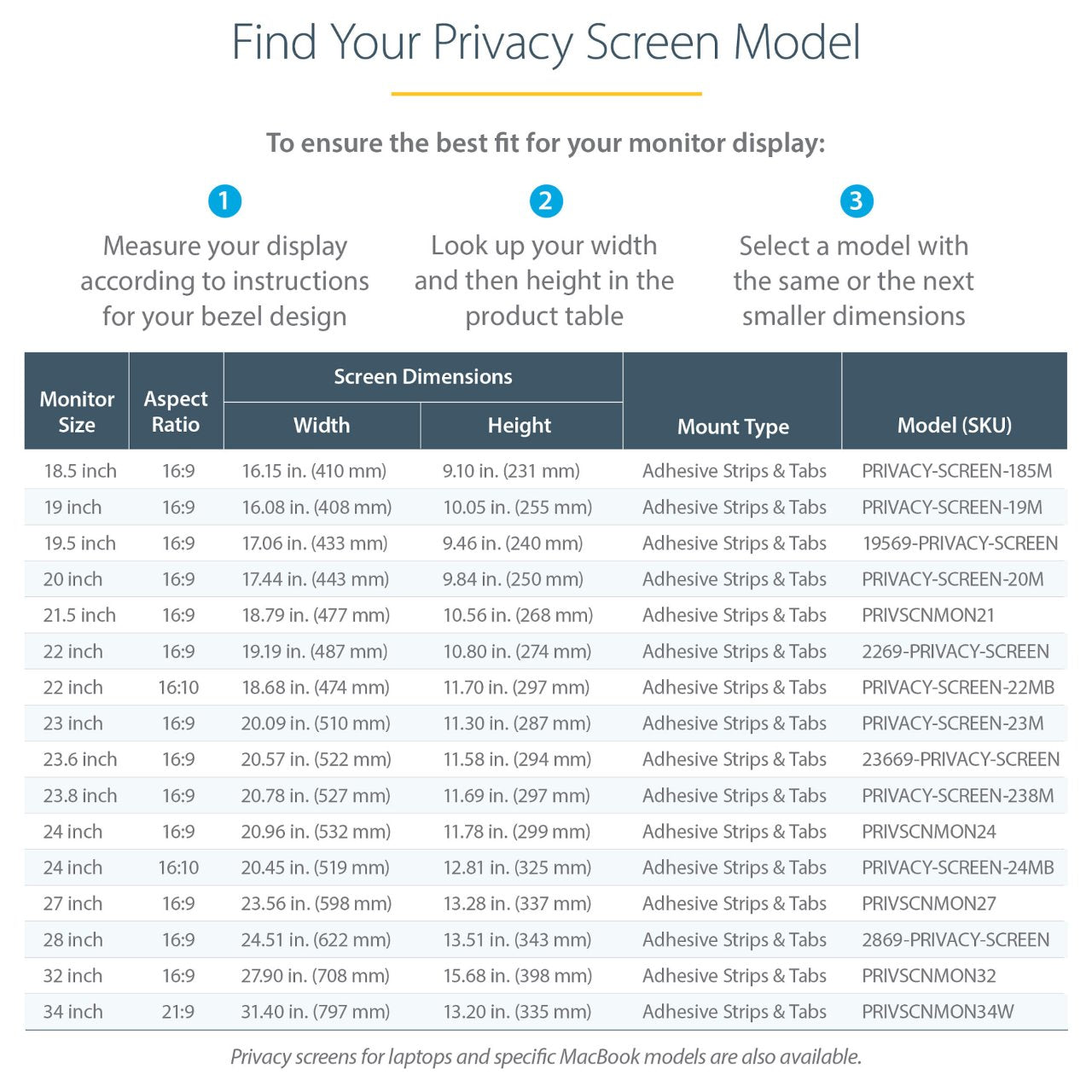 StarTech 34IN. MONITOR PRIVACY SCREEN