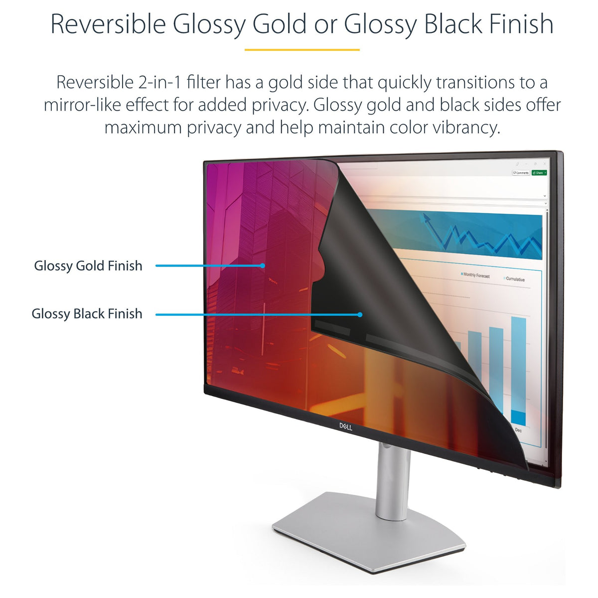 StarTech 24-INCH GOLD PRIVACY SCREEN
