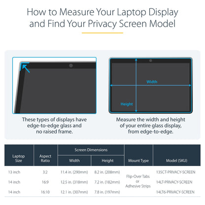 StarTech 14IN LAPTOP PRIVACY SCREEN