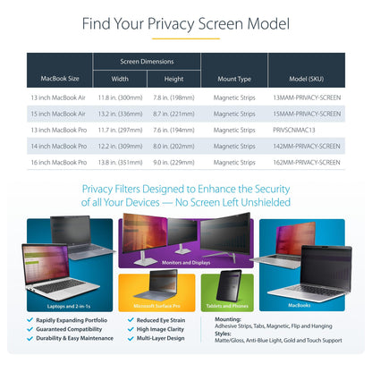 StarTech 13IN MACBOOK PRIVACY SCREEN