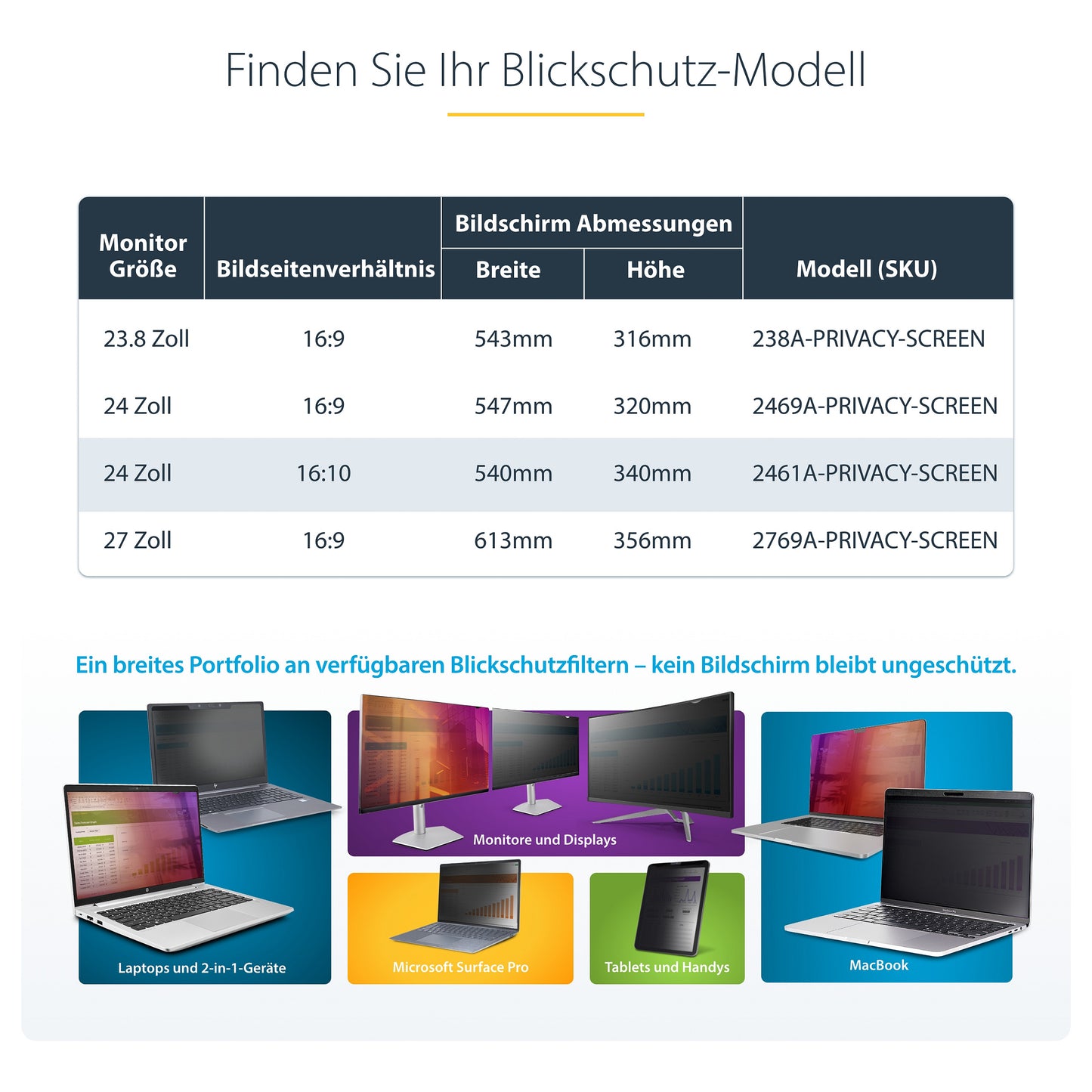 StarTech 24IN MONITOR PRIVACY SCREEN