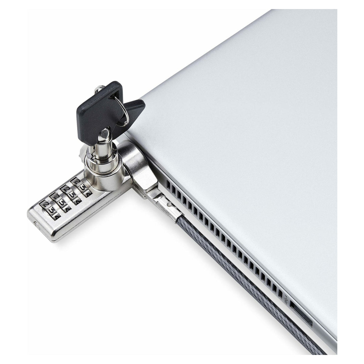 StarTech 10-Pack Doppelzugriff Laptopschloss 2m Kabelschloss mit Schlussel und Zahlenschloss