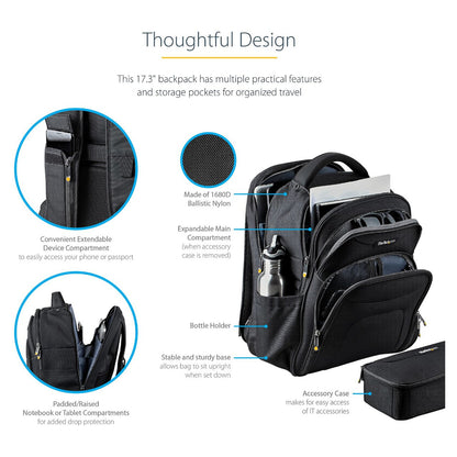 StarTech 17.3IN LAPTOP BACKPACK W/ CASE