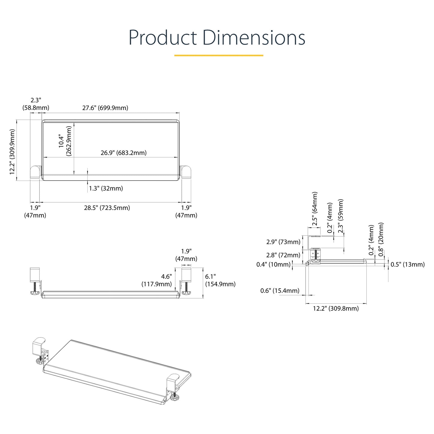 StarTech KEYBOARD-TRAY-CLAMP1