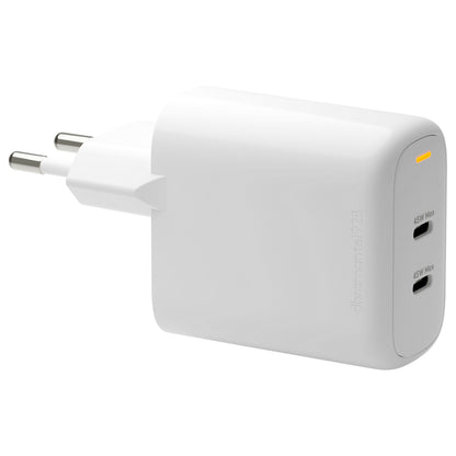 dbramante1928 re-charge - Netzteil - 45 Watt - PD, QC - 2 Ausgabeanschlussstellen (24 pin USB-C) - wei - Europa