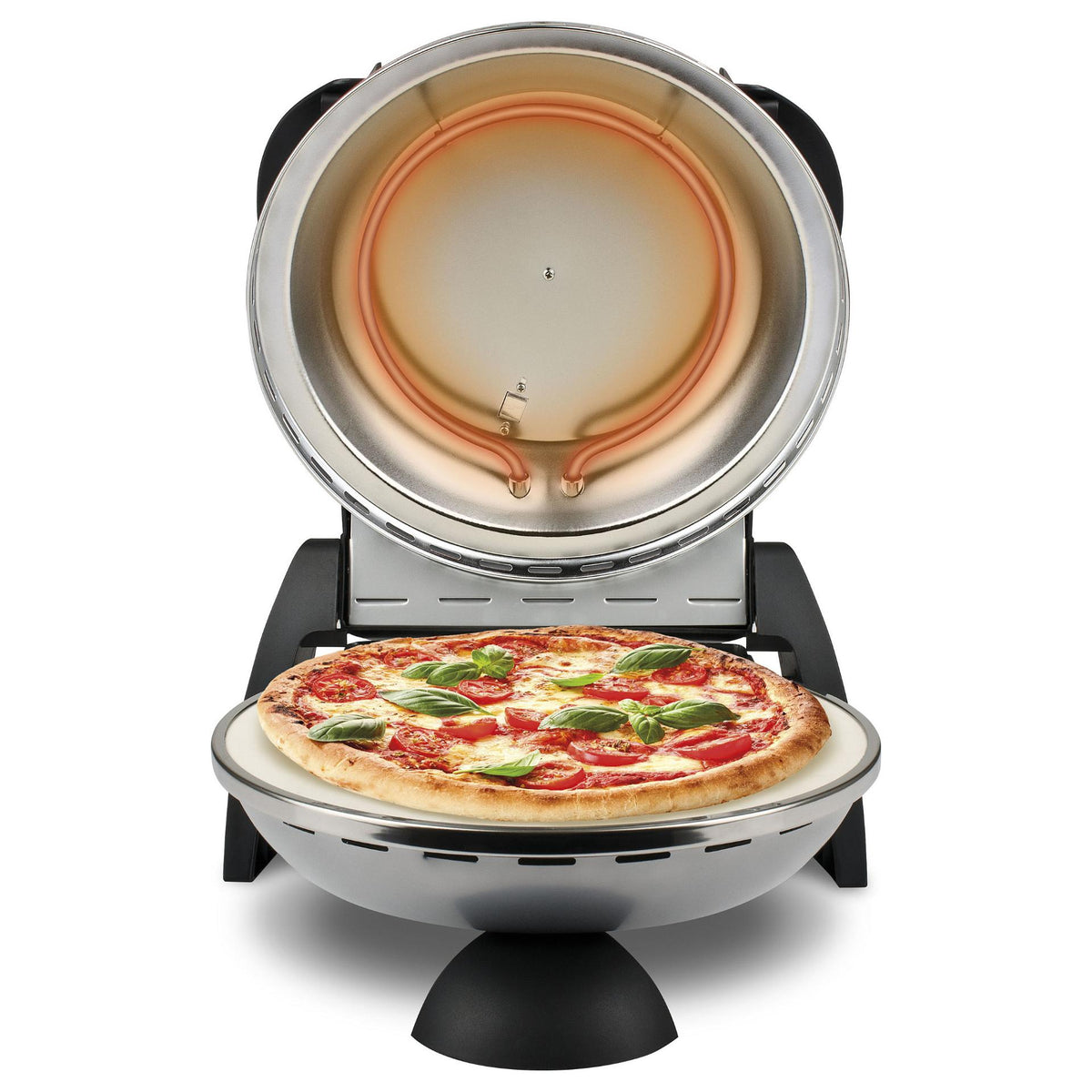 G3Ferrari Delizia Pizzaofen G1000606 (silber, 1.200 Watt, fr Pizza 31cm)