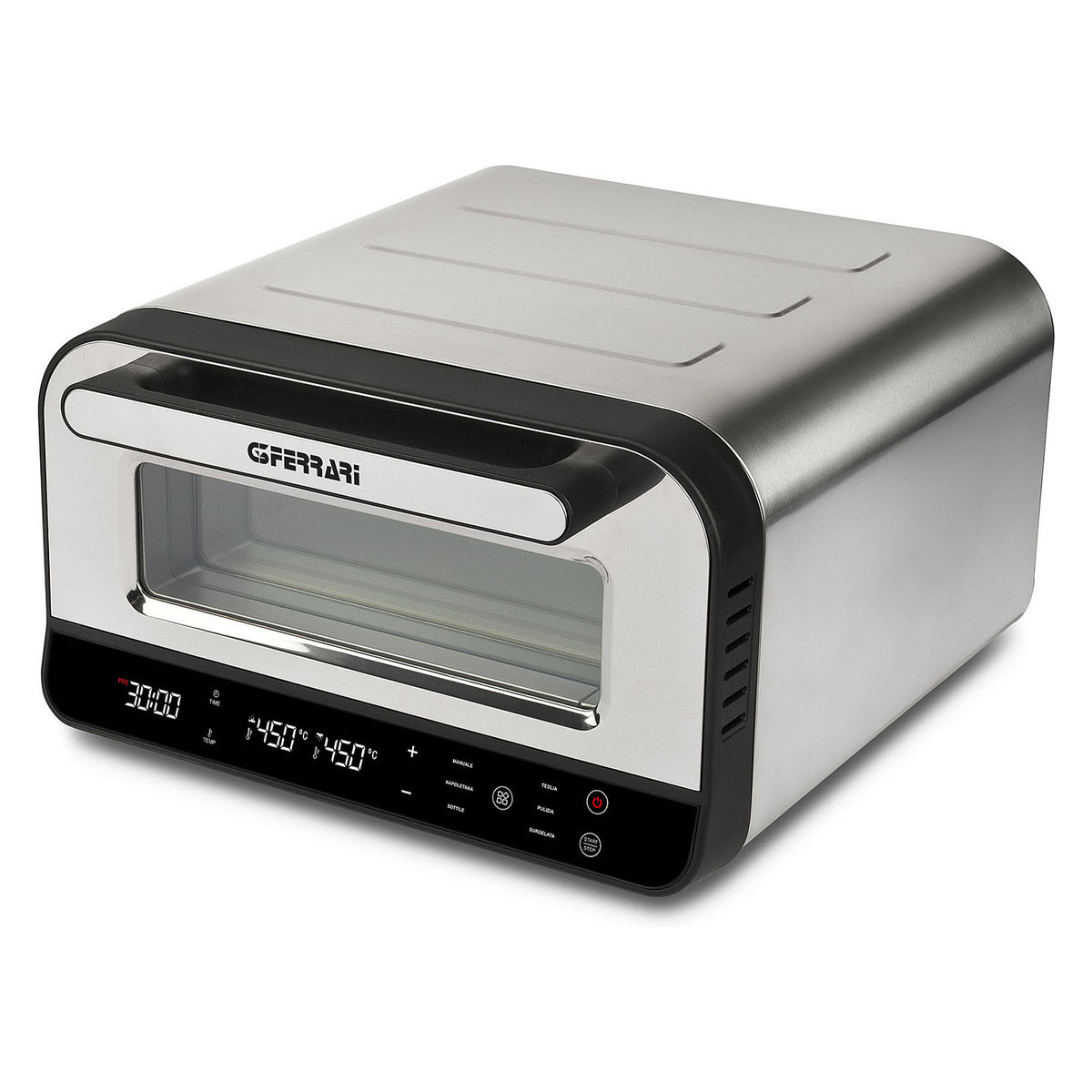 G3Ferrari Pizzaofen Pizza Pro 2 Minuti G10204 (edelstahl/schwarz, bis 1.850 Watt, fr Pizza 32cm, inkl. Pizzaschieber)