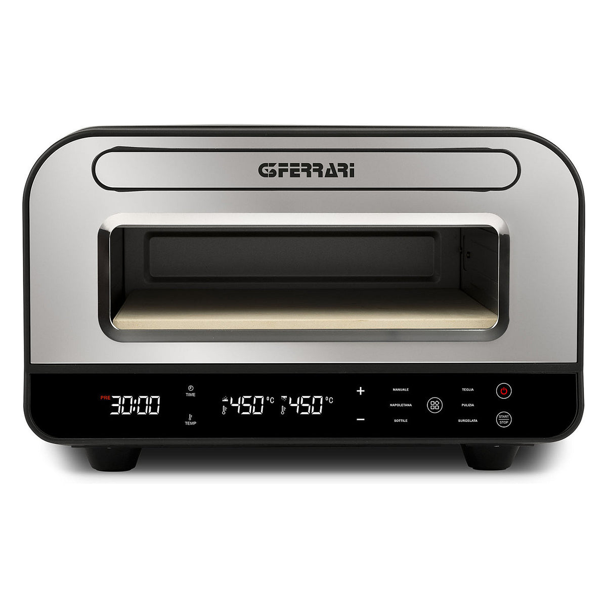 G3Ferrari Pizzaofen Pizza Pro 2 Minuti G10204 (edelstahl/schwarz, bis 1.850 Watt, fr Pizza 32cm, inkl. Pizzaschieber)