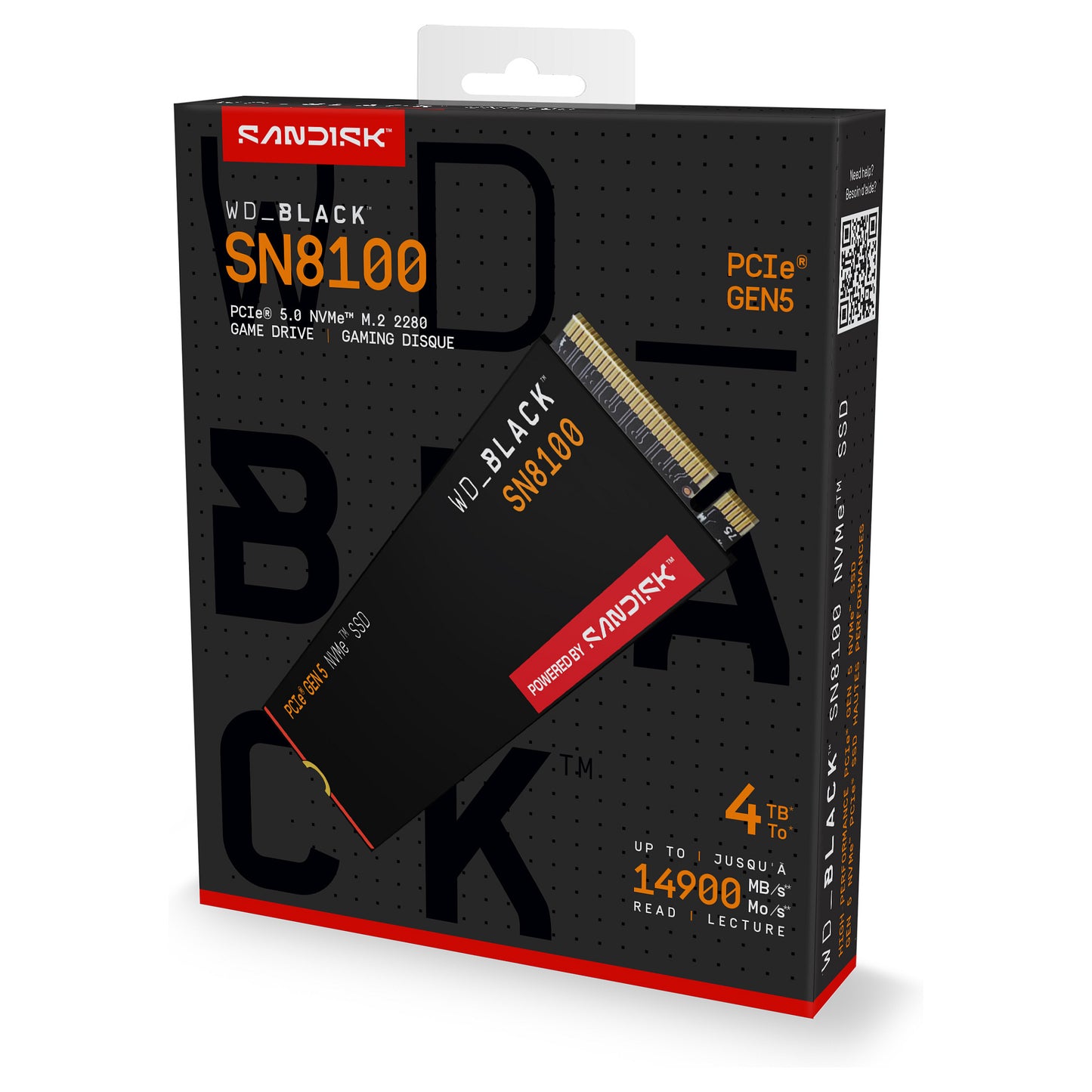 M.2 WD Black SN8100 NVMe SSD 2280 - 8TB