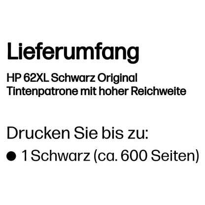 HP Tinte 62XL C2P05AE schwarz bis zu 600 Seiten