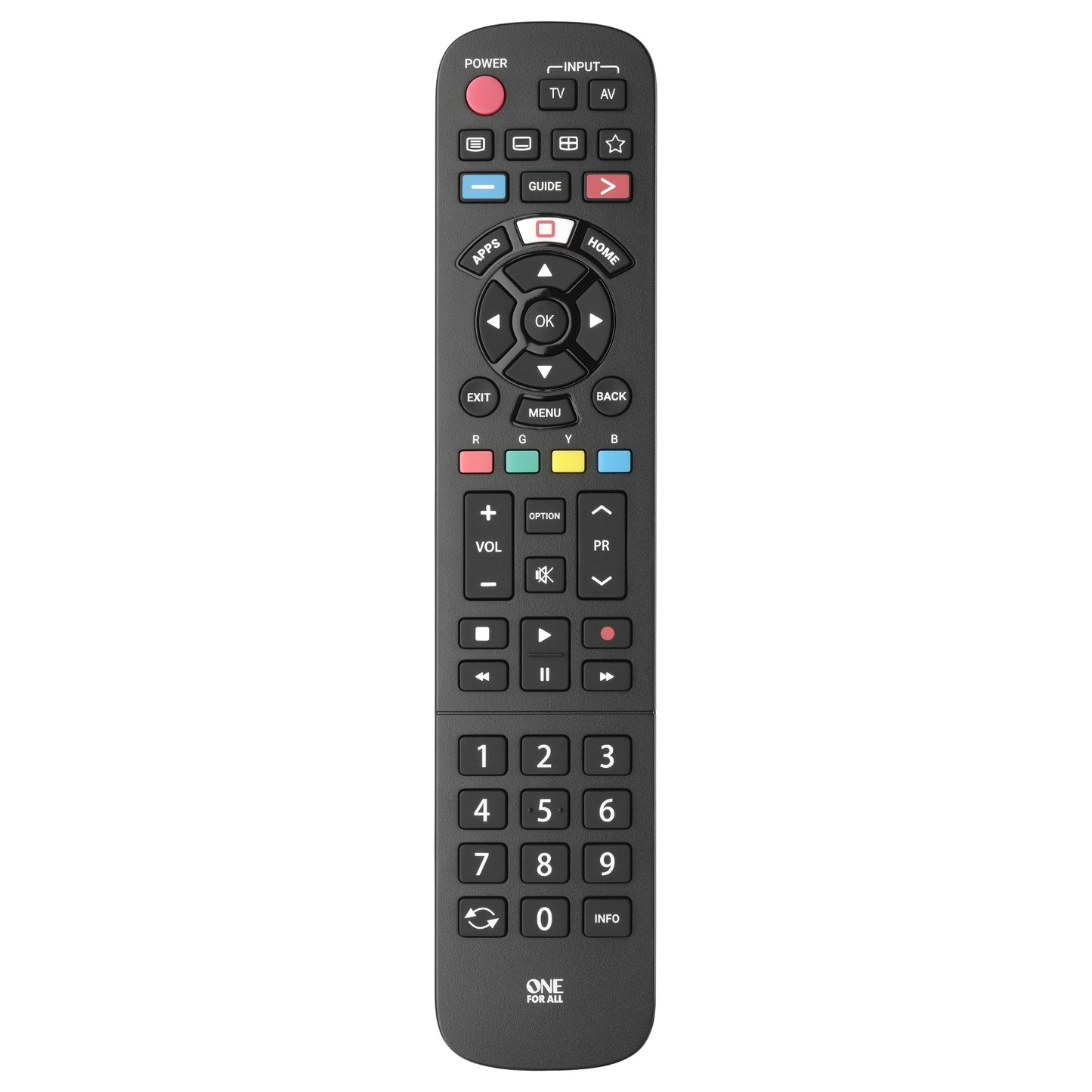 One for all Panasonic TV-Ersatzfernbedienung (schwarz)