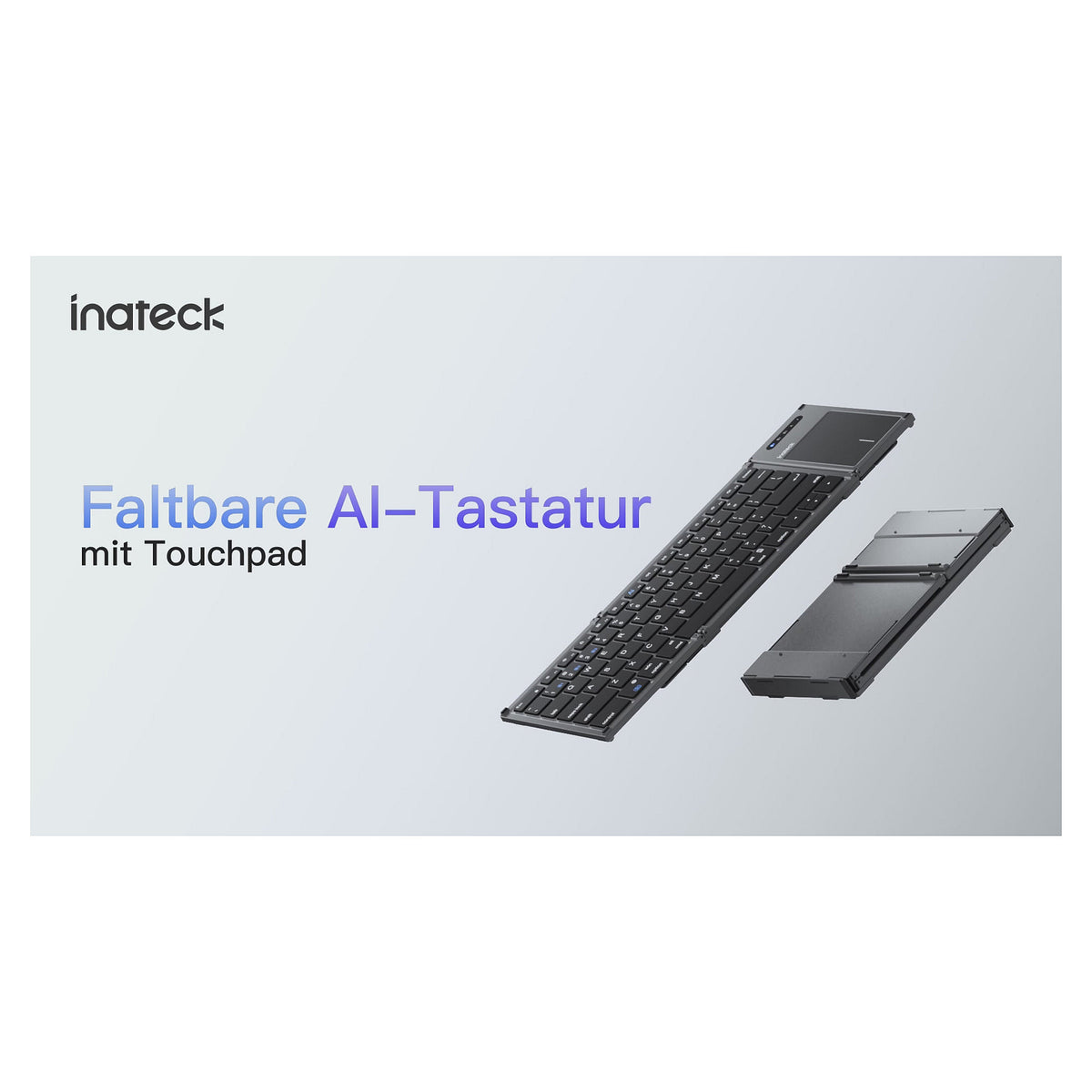 inateck Keyboard Tablet QWERTZ steel gray