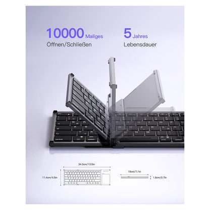 inateck Keyboard Tablet QWERTZ steel gray
